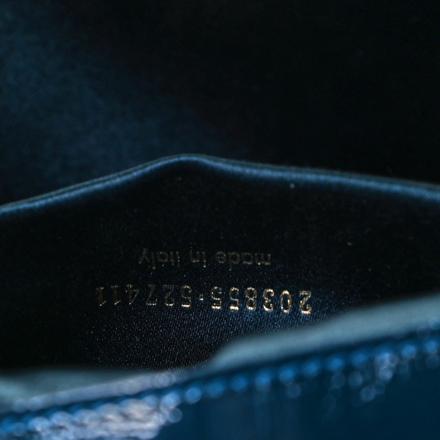 Saint Laurent Textured Patent Monogram Large Belle De Jour Clutch Turquoise 7 of 7