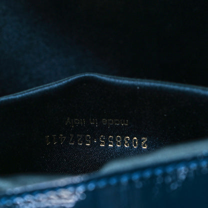 Saint Laurent Textured Patent Monogram Large Belle De Jour Clutch Turquoise 7 of 7