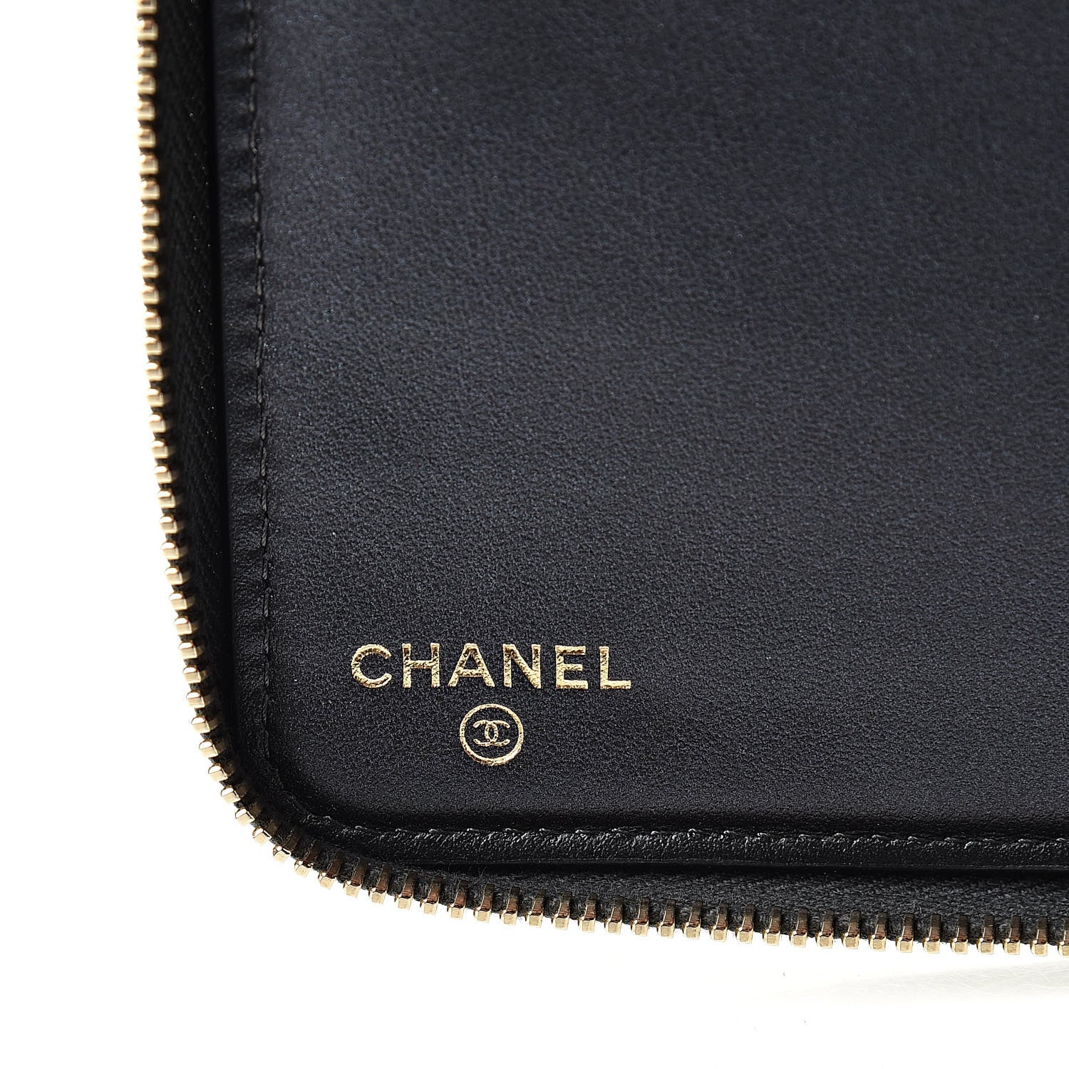 Chanel Iridescent Caviar Quilted Large Zip Around Organizer Wallet Black 6 of 9