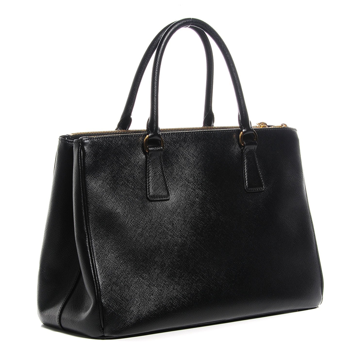 Prada Saffiano Lux Medium Double Zip Tote Nero Black 3 of 10