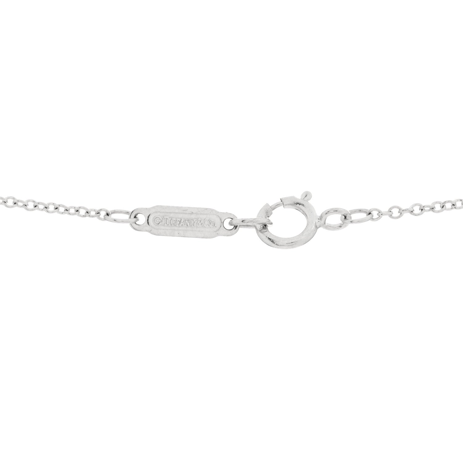 Tiffany 18K White Gold Diamond Metro Cross Pendant Necklace 3 of 3