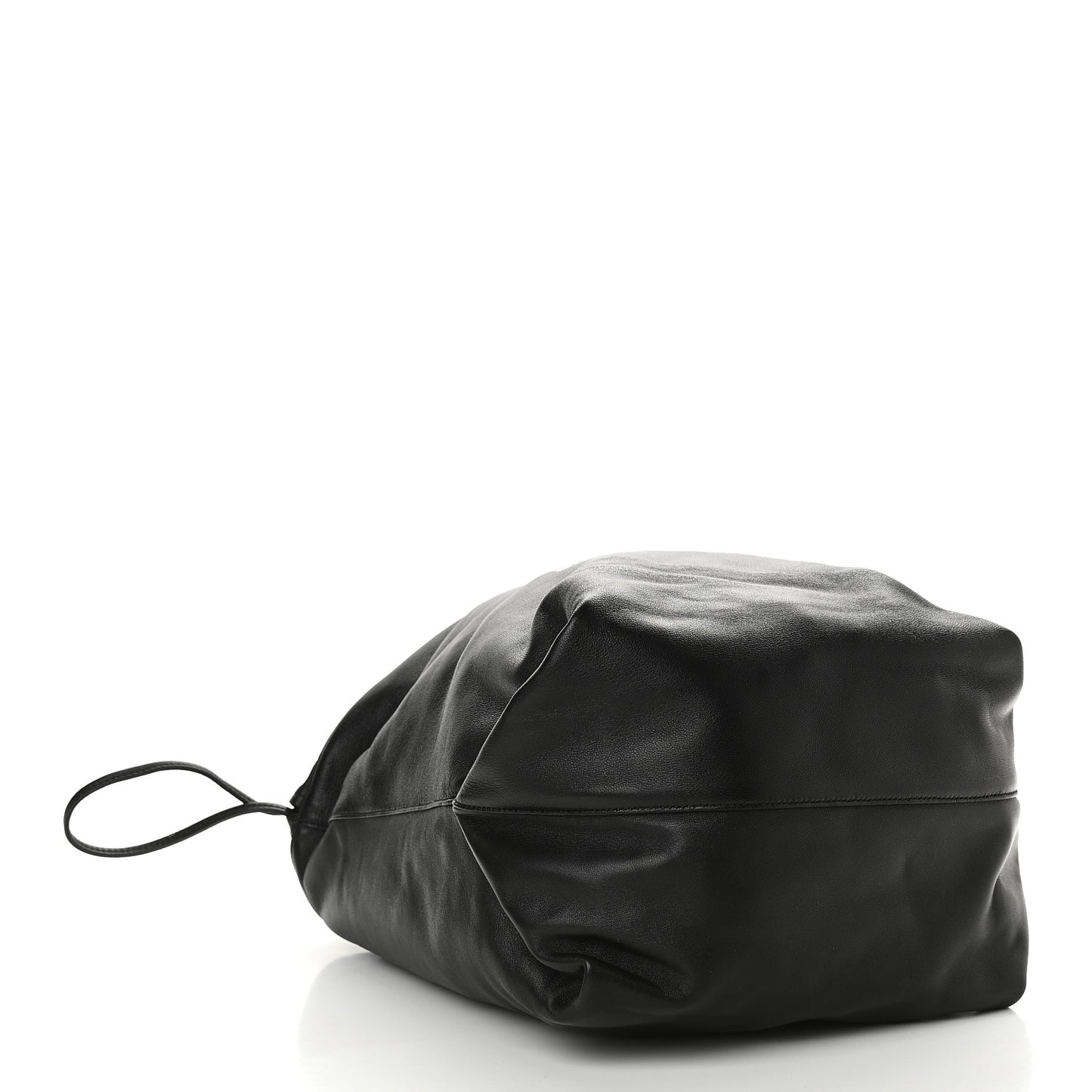 Lambskin Teddy Bucket Bag Black