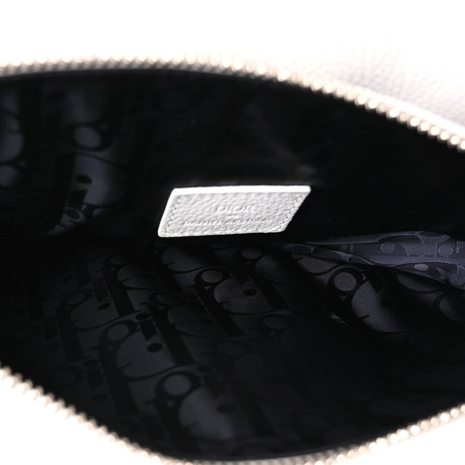 Christian Dior X DANIEL ARSHAM Grained Calfskin Newspaper Print Saddle Bag White 5 of 10