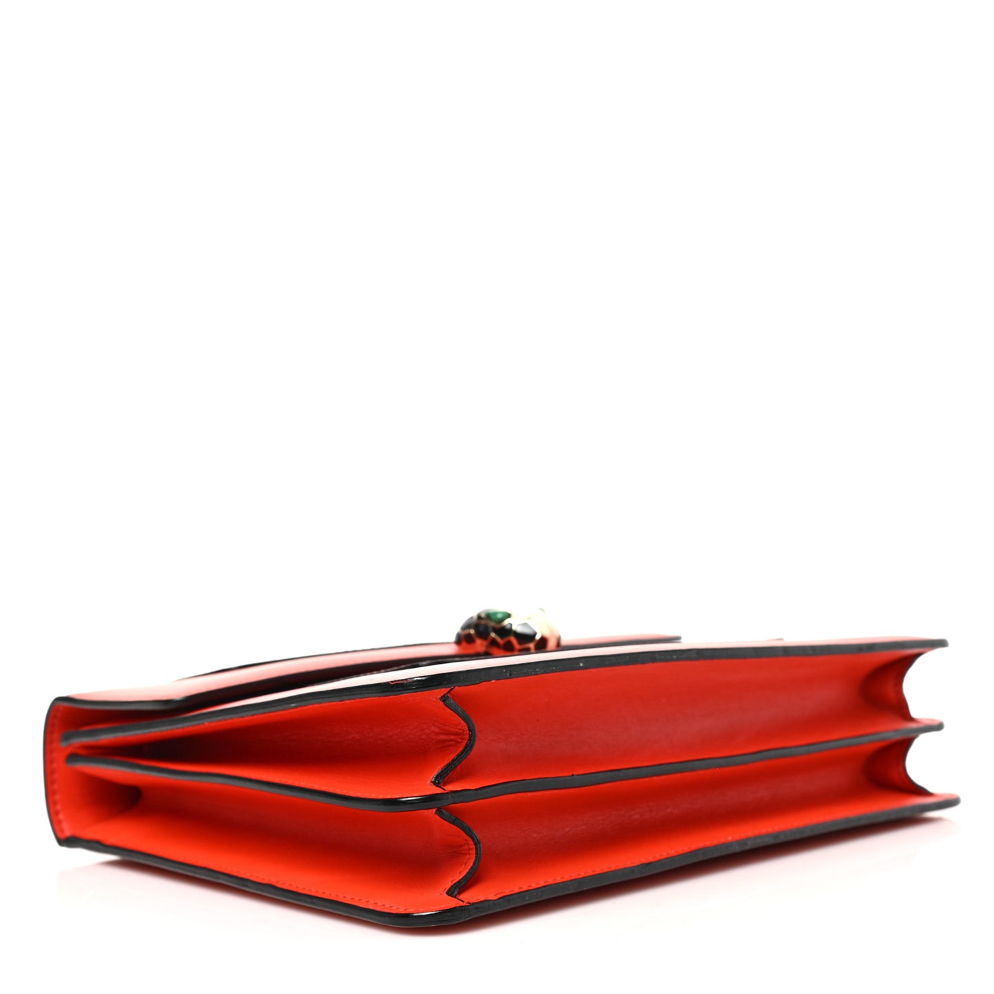 Calfskin Large Serpenti Forever Top Handle Red Clay