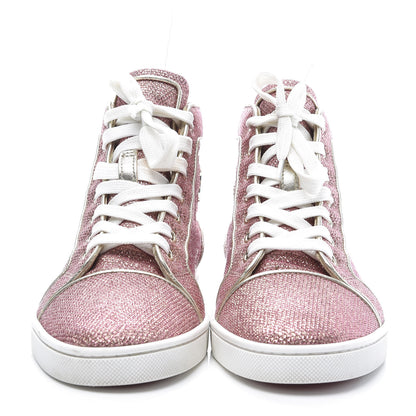 Christian Louboutin Glitter Womens Bip Bip Orlato Flat Sneakers 37 Poudre 2 of 9