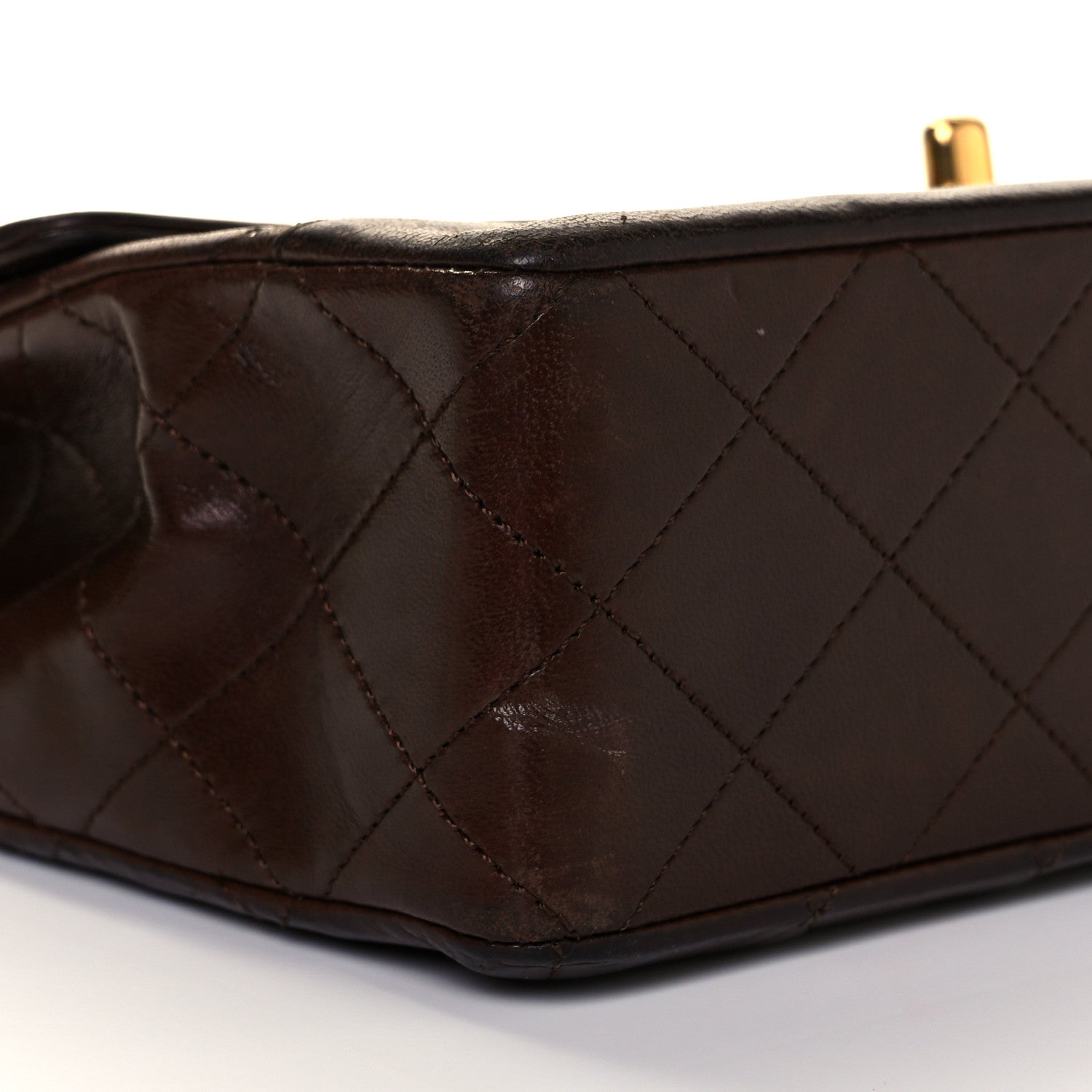 Chanel Lambskin Quilted Small Single Flap Brown 8 of 11