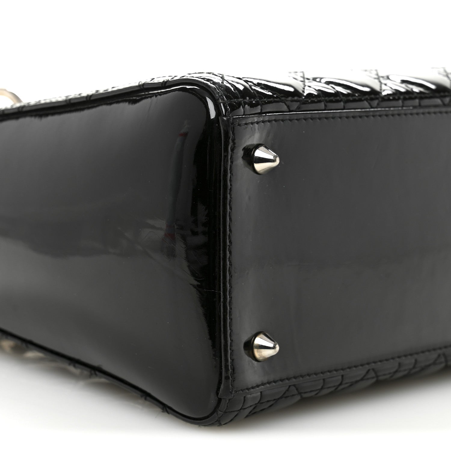Christian Dior パテント ミュール ブラック Christian Dior Patent Cannage Medium Lady Dior Black 1798707