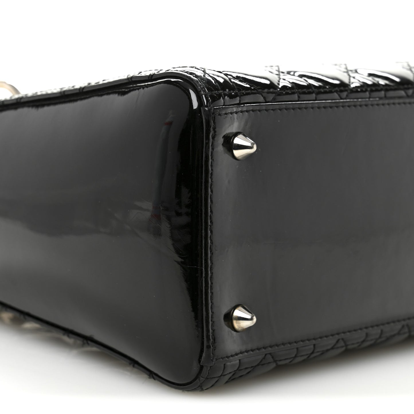 Patent Cannage Medium Lady Dior Black