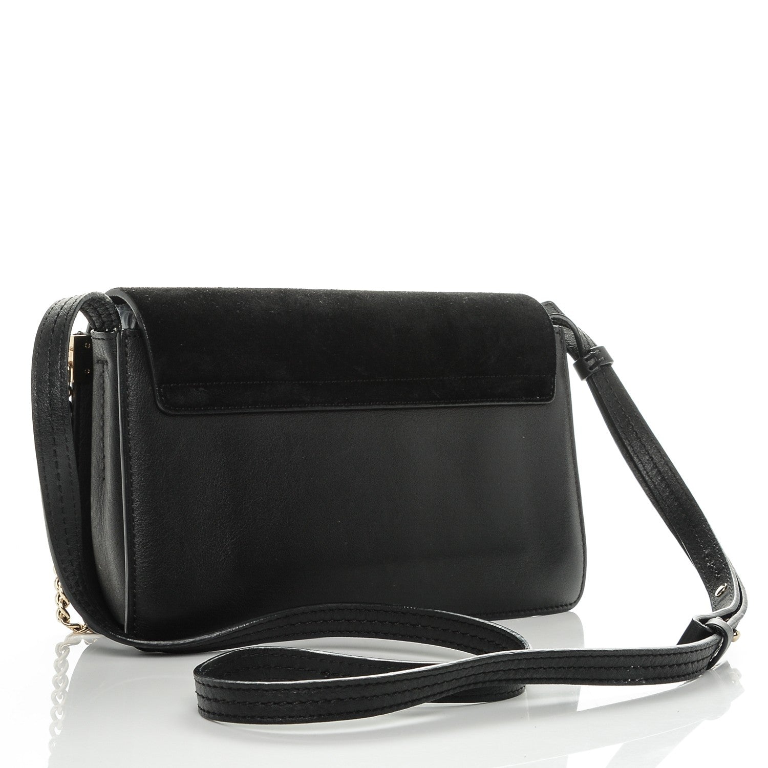 Chloe Suede Calfskin Small Faye Shoulder Bag Black 3 of 6