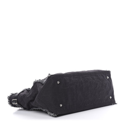 Chanel Canvas Stitched Tweed Large Tote Black 5 of 17