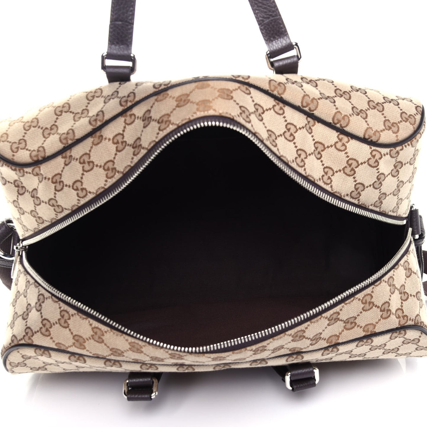 Monogram Dollar Calfskin Boston Duffle Bag Beige Ebony Testa di Moro Marrone Scuro