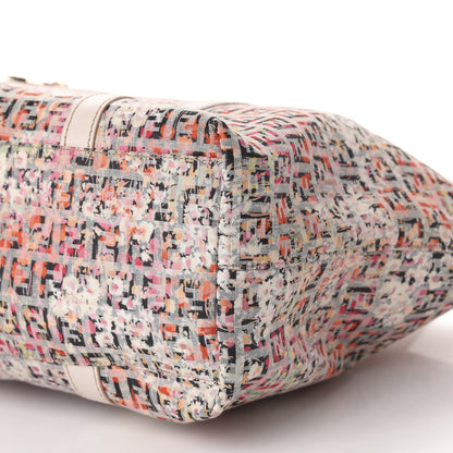 Fendi Zucchino Vitello Floral Forever Shopper Tote Rosa Papaya Rosa Confetto 7 of 10