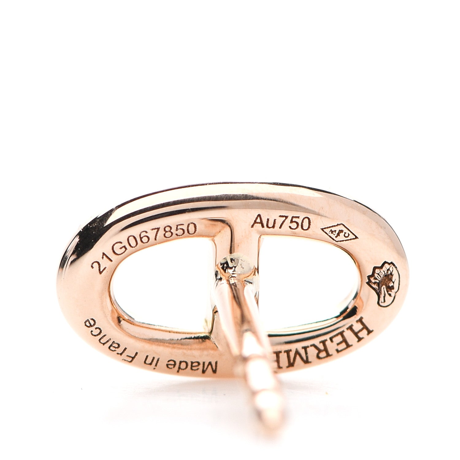 Hermes 18K Rose Gold TPM Farandole Stud Earrings 5 of 6