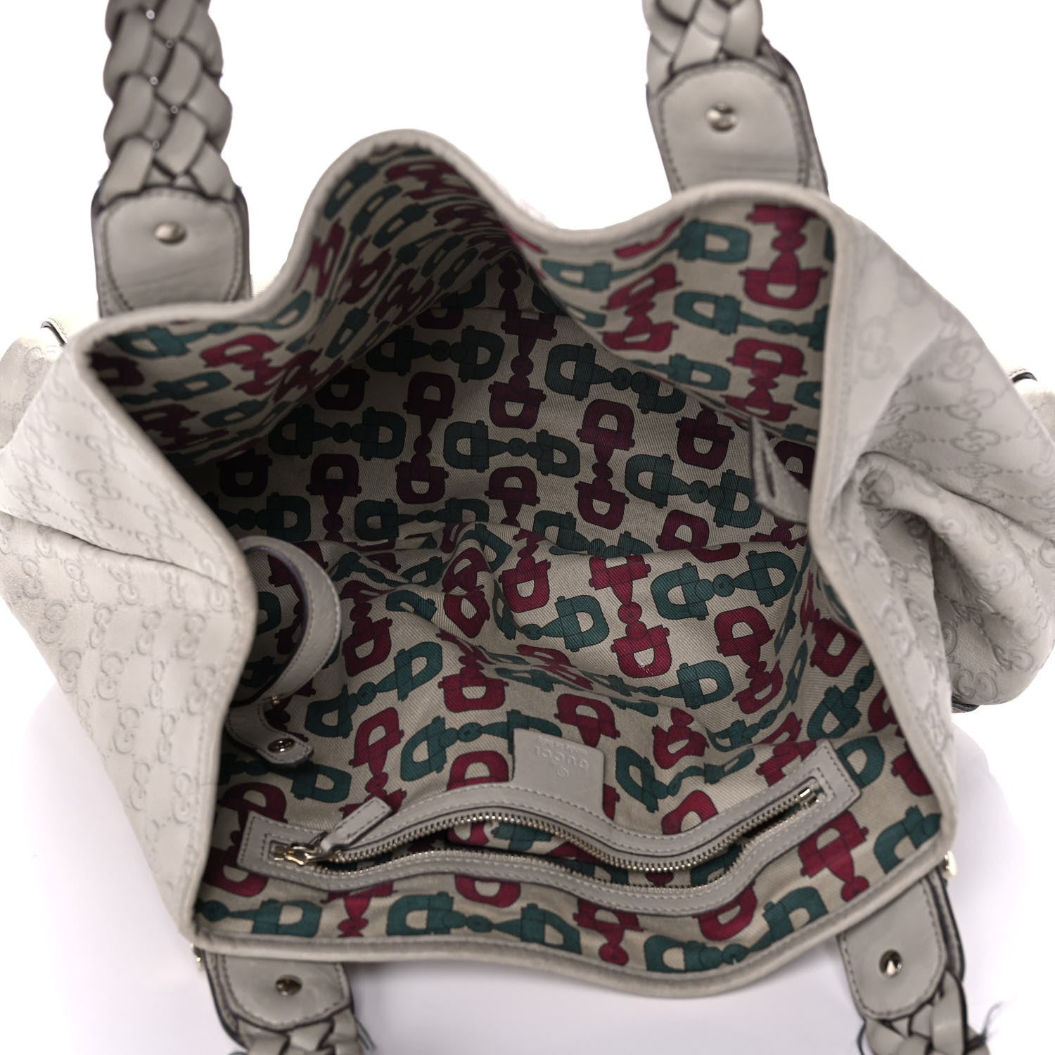 Gucci Guccissima Medium Pelham Shoulder Bag Off White 5 of 12
