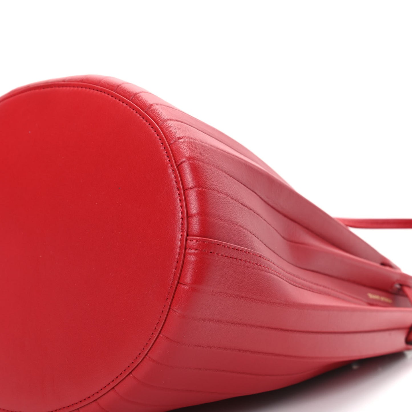 Vegetable Tanned Calfskin Pleated Bucket Bag Fiesta