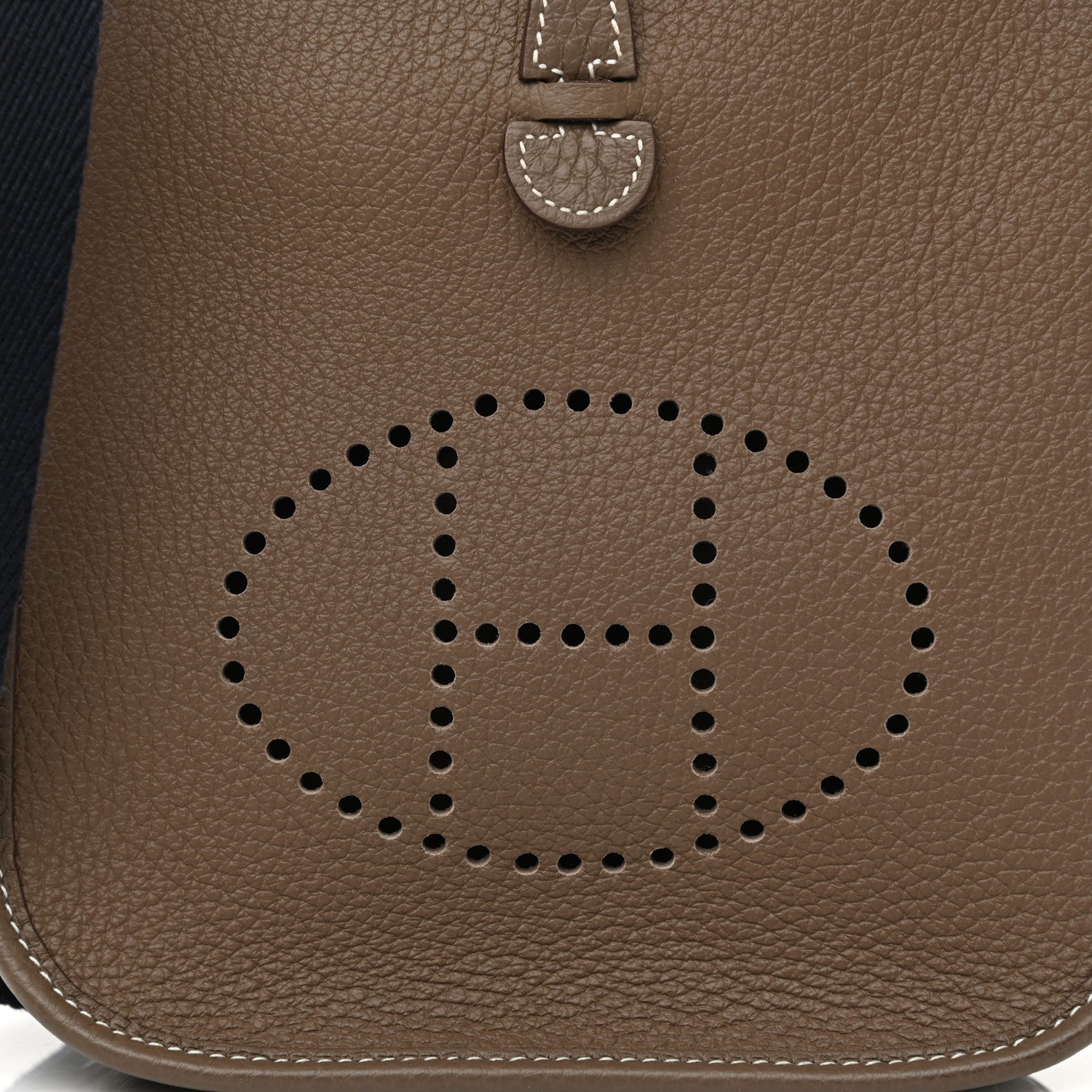 Hermes Taurillon Clemence Amazone Evelyne TPM Etoupe Bleu Indigo 9 of 11