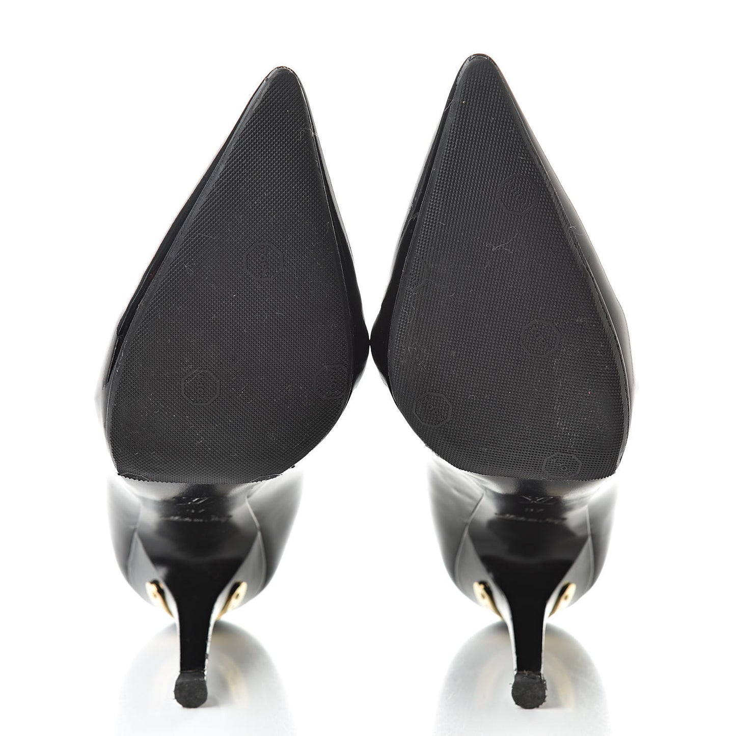 Patent Calfskin Pumps 37 Black
