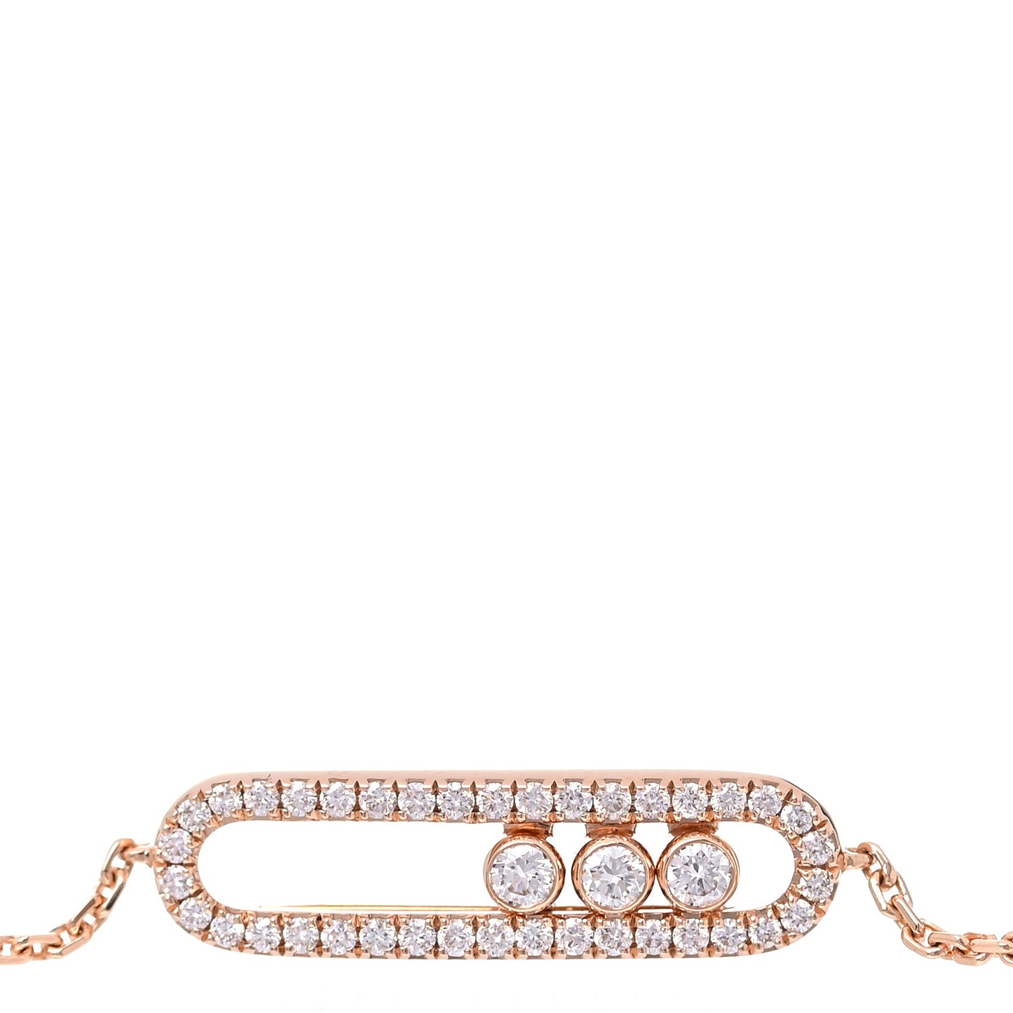 18K Rose Gold Diamond Pave Baby Move Classic Bracelet
