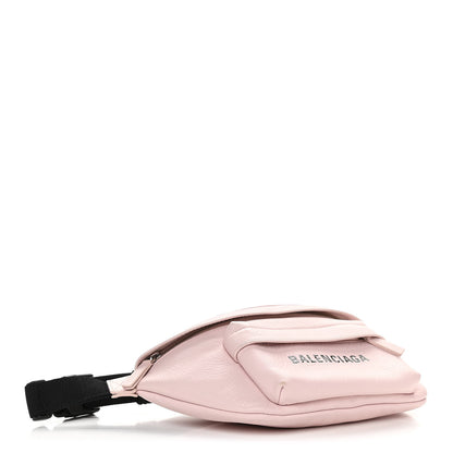 Balenciaga Smooth Double Calfskin Logo Everyday Beltpack XS Light Rose Black 3 of 9