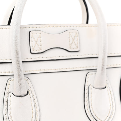 Celine Smooth Calfskin Nano Luggage White 12 of 13