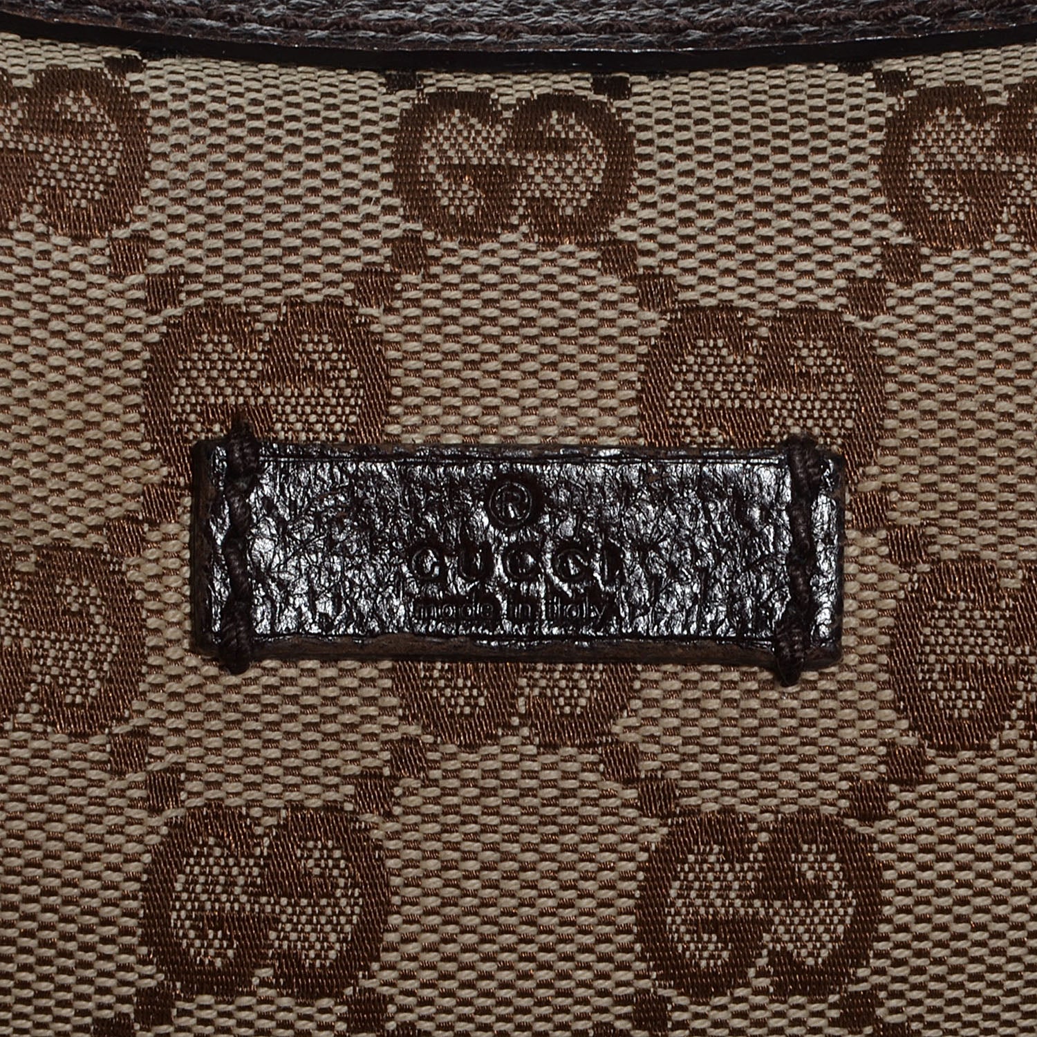 Gucci Monogram Medium Half Moon Hobo Dark Brown 8 of 8