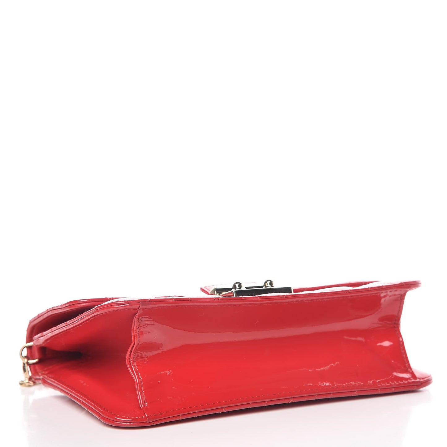Patent Cannage Miss Dior Promenade Pouch Red