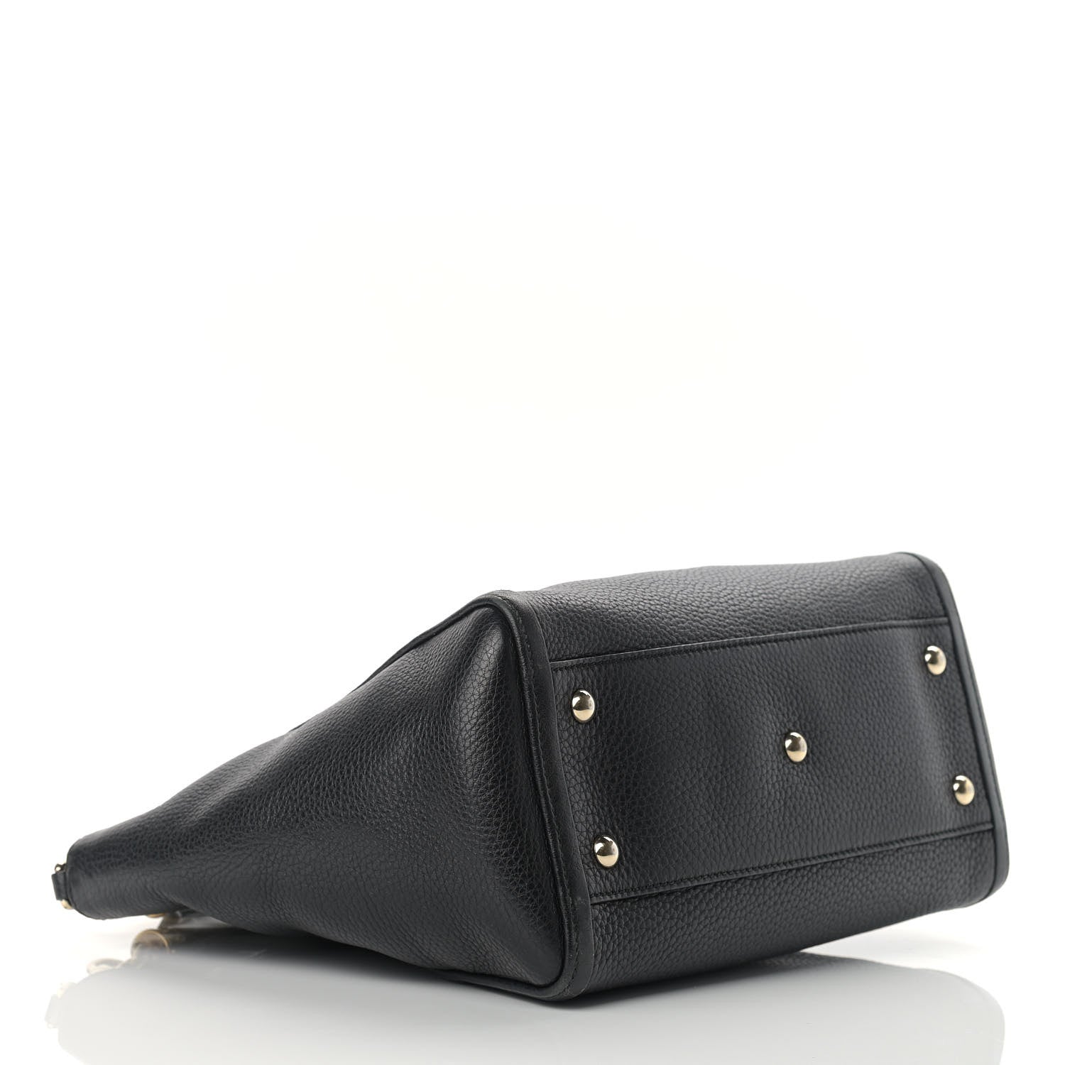 Gucci Pebbled Calfskin Small Soho Top Handle Bag Black 3 of 14