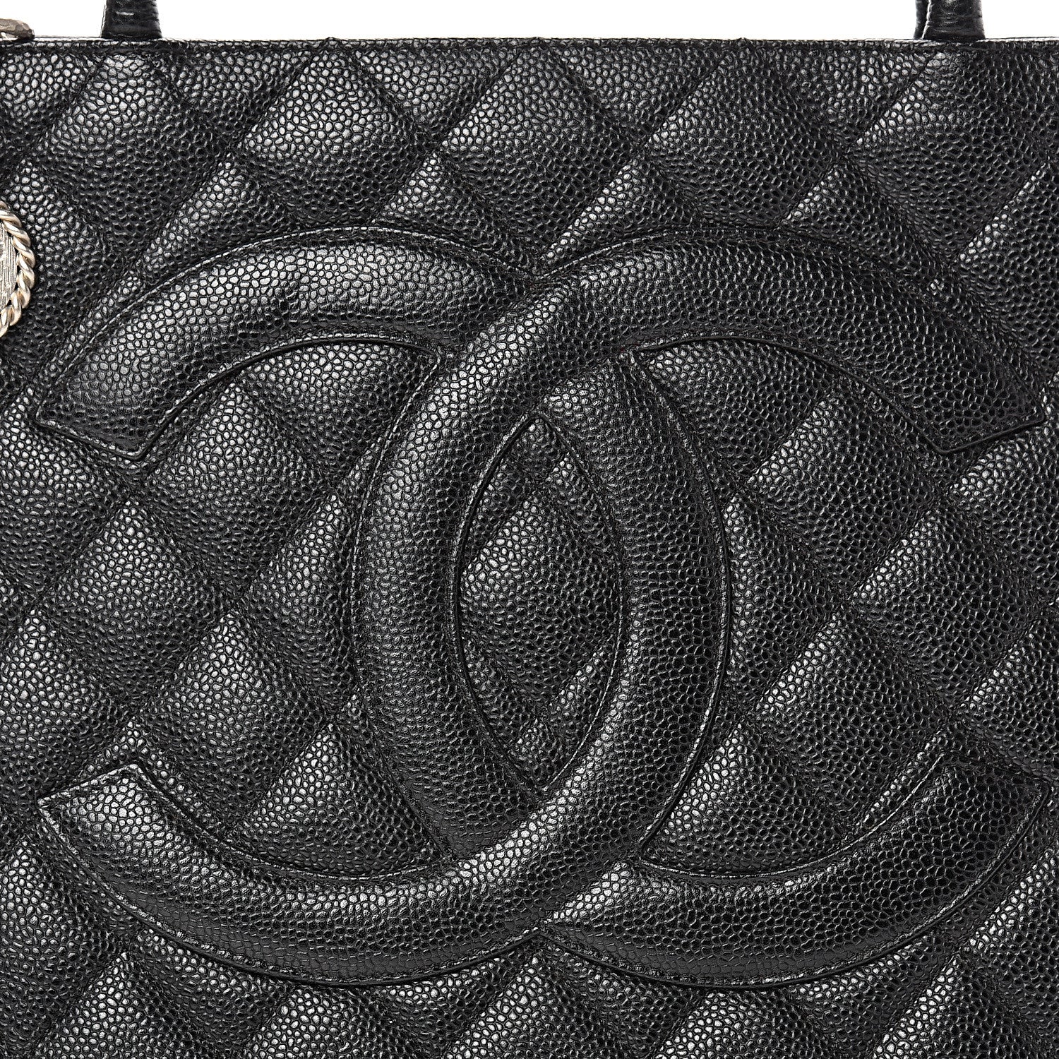 Chanel Caviar Quilted Medallion Tote Black 7 of 11