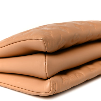 Louis Vuitton Lambskin Embossed Monogram Coussin PM Camel 9 of 10