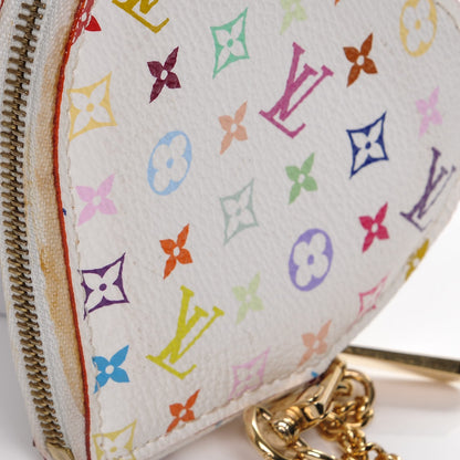Louis Vuitton Monogram Multicolor Coeur Heart Coin Purse White 6 of 9