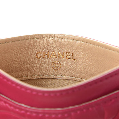 Chanel Lambskin Camellia Card Holder Fuchsia 6 of 8