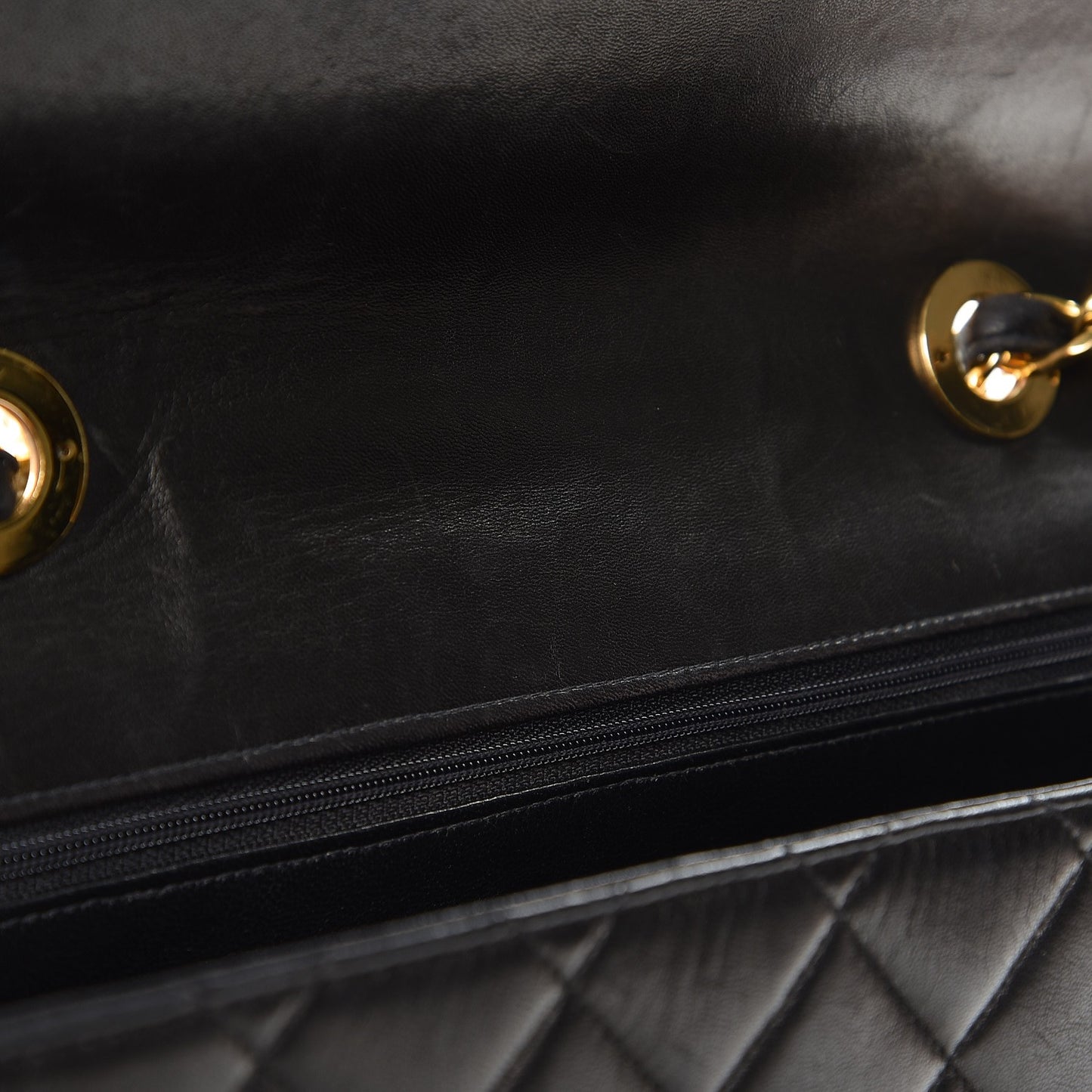 Lambskin Quilted Jumbo Single Flap Black