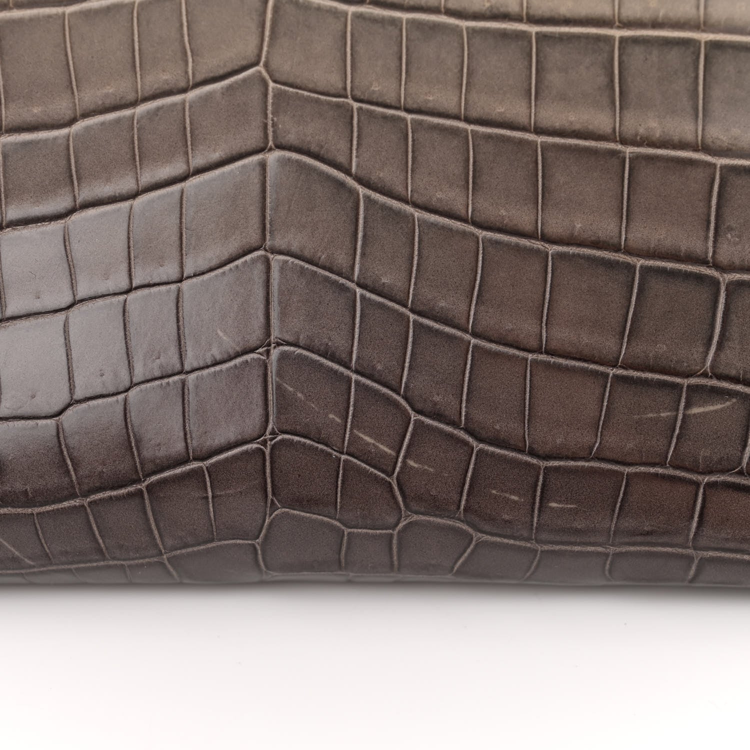 Fendi Shiny Crocodile Shiny Nappa Degrade Mini Peekaboo Iconic Satchel Grey 12 of 12