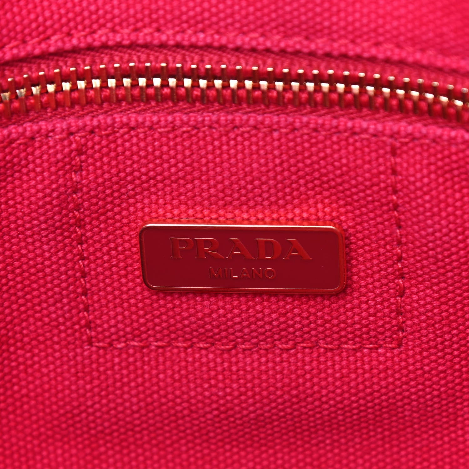 Prada Canapa Logo Shopping Tote Rosso 5 of 10
