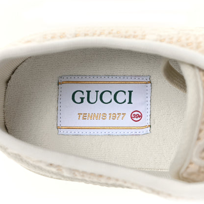 Gucci Sepang Canvas GG Monogram Web Womens 1977 Tennis Sneakers 39.5 Beige Mystic White 7 of 8