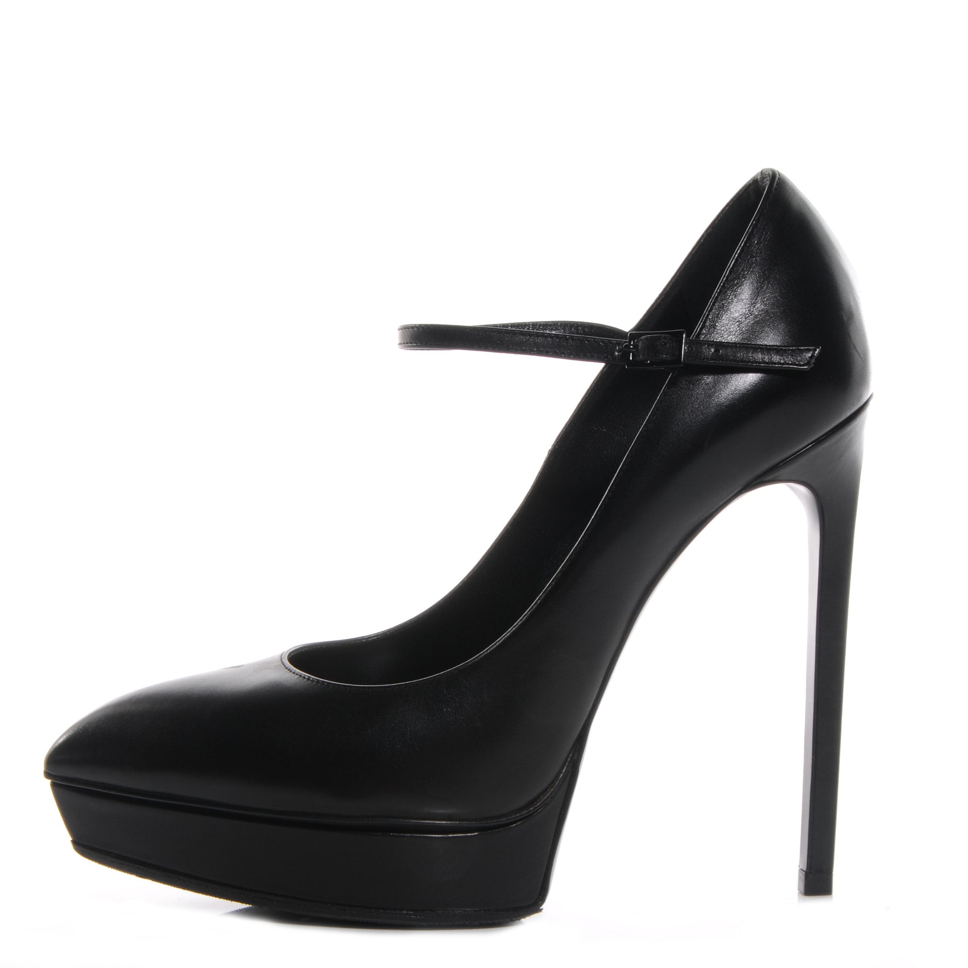 Saint Laurent Leather Classic Janis 105 Mary Jane Pump Black 1 of 7