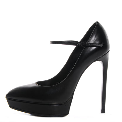 Saint Laurent Leather Classic Janis 105 Mary Jane Pump Black 1 of 7