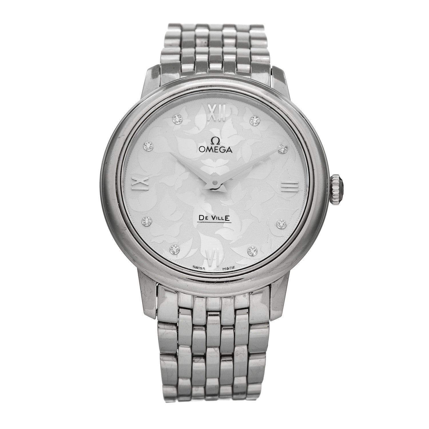 Omega Stainless Steel Diamond 33mm De Ville Prestige Butterfly Quartz Watch 424.10.33.60.52.001 1 of 4