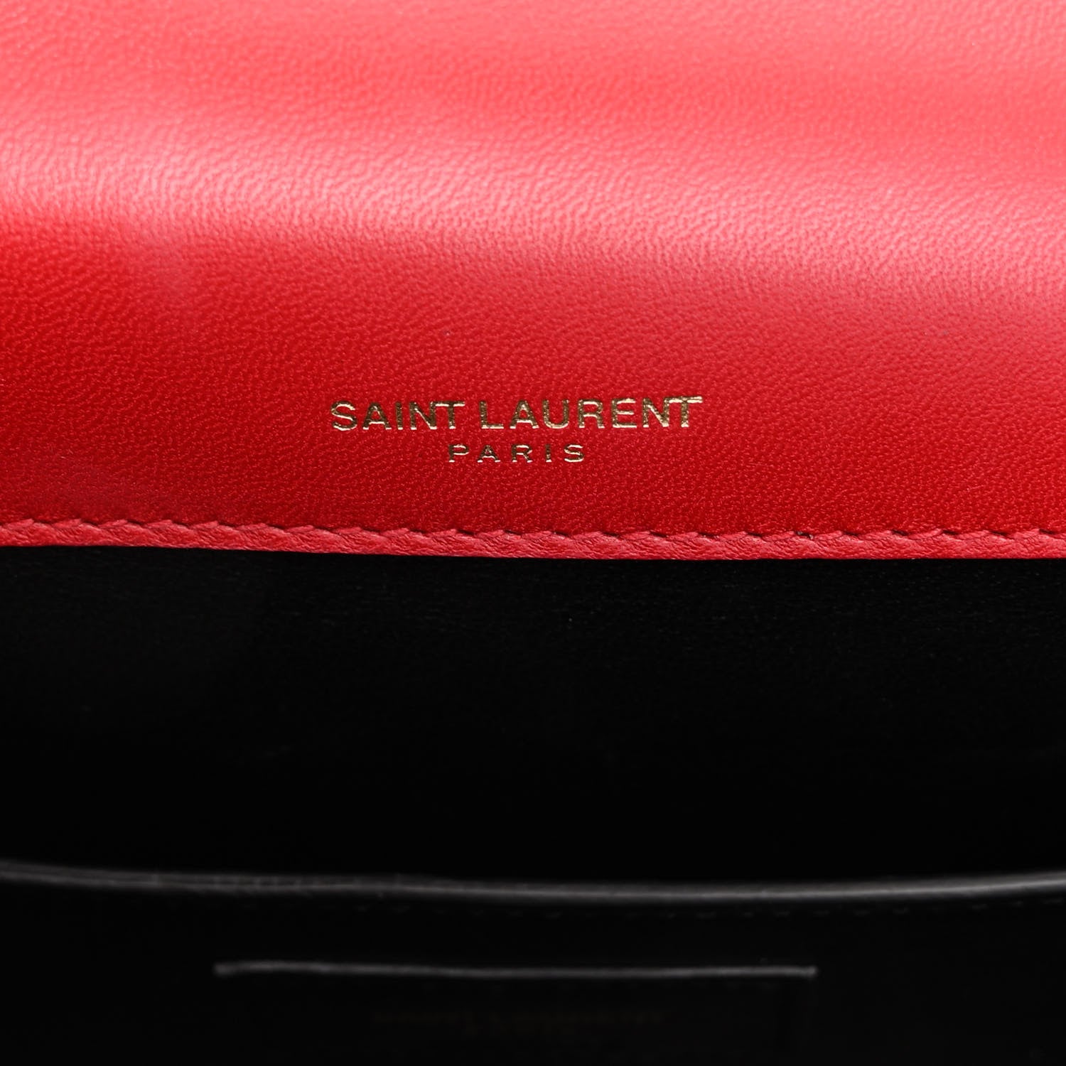 Saint Laurent Patent Matelasse Monogram Large Vicky Chain Bag Rouge Eros 6 of 10