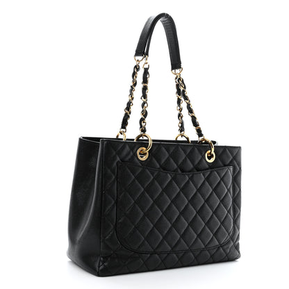 Chanel Caviar Quilted Grand Shopping Tote GST Black 3 of 11