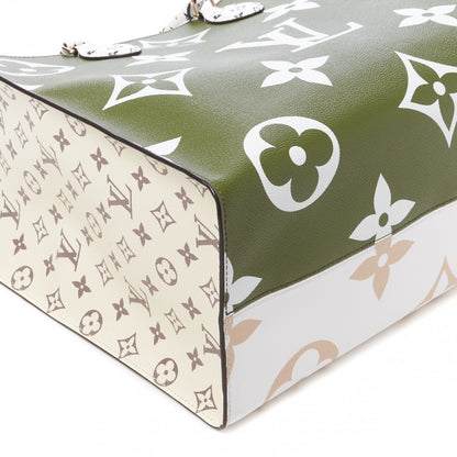 Louis Vuitton Monogram Giant Onthego GM Kaki Beige 5 of 7