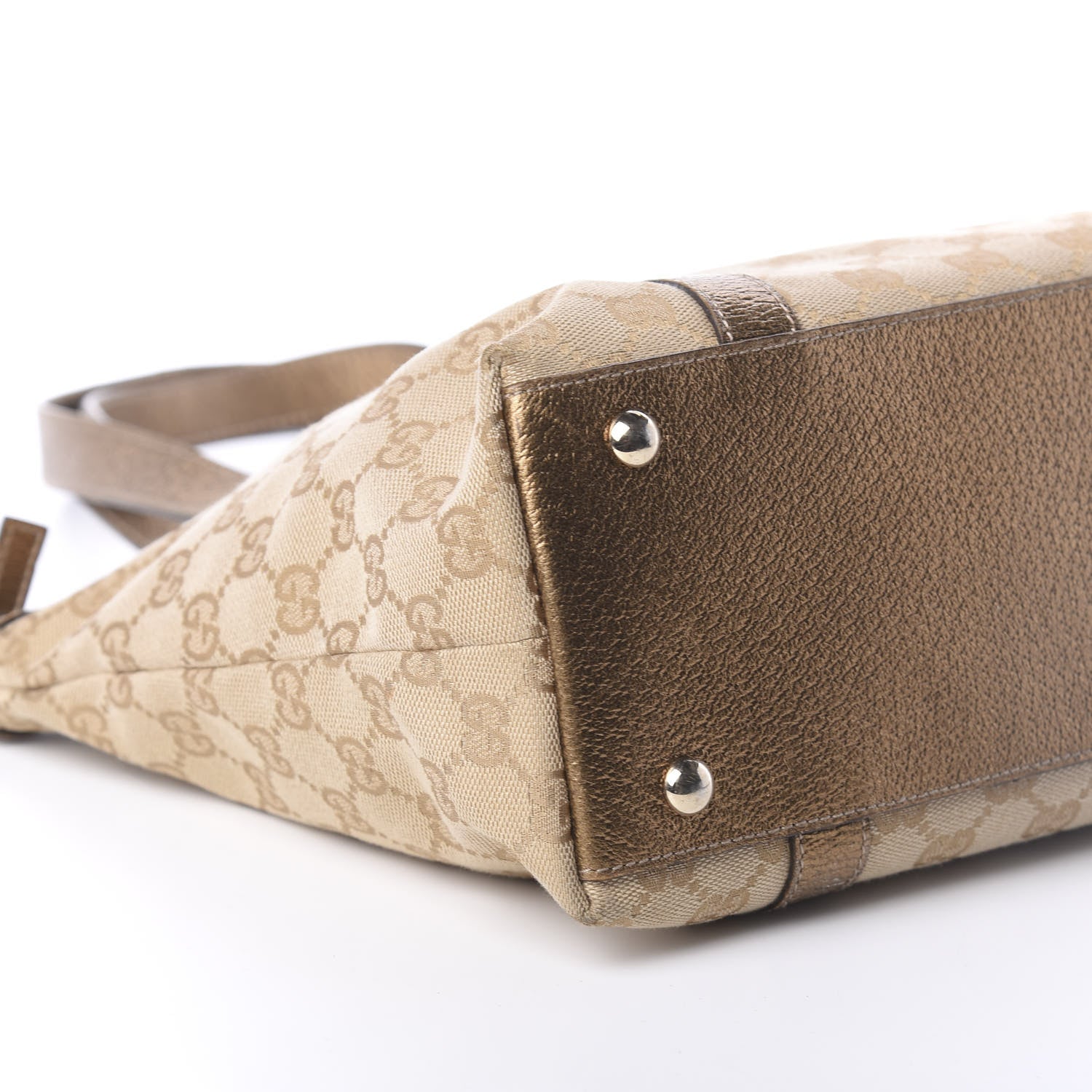 Gucci Monogram Medium Abbey Tote Gold 9 of 10