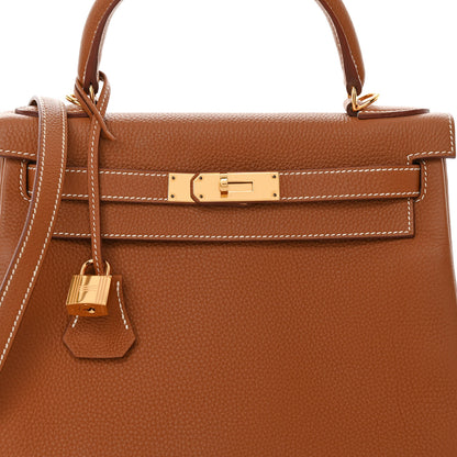 Hermes Togo Kelly Retourne 28 Gold 8 of 12