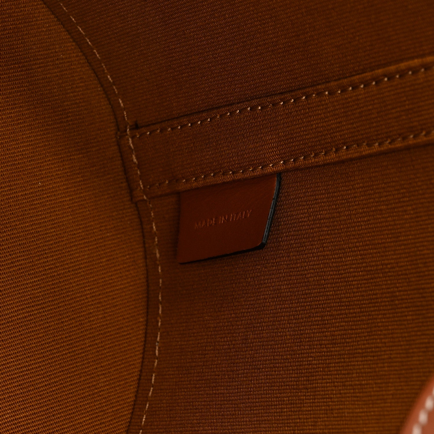 Celine Calfskin Triomphe Canvas Medium Tambour Bag Tan 7 of 10