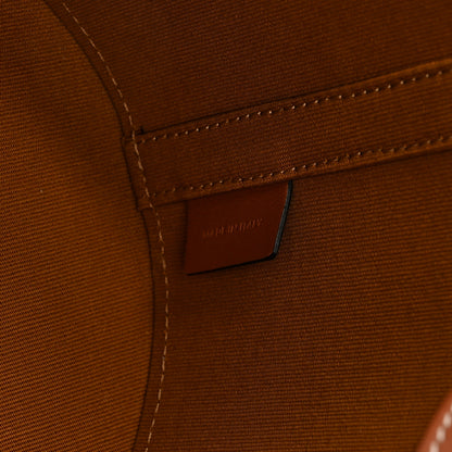 Celine Calfskin Triomphe Canvas Medium Tambour Bag Tan 7 of 10