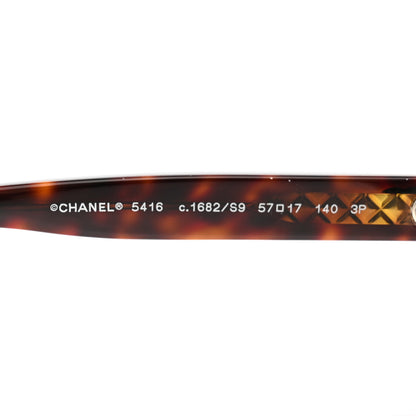 Chanel Acetate Oval Sunglasses 5416 Tortoise Beige 5 of 9