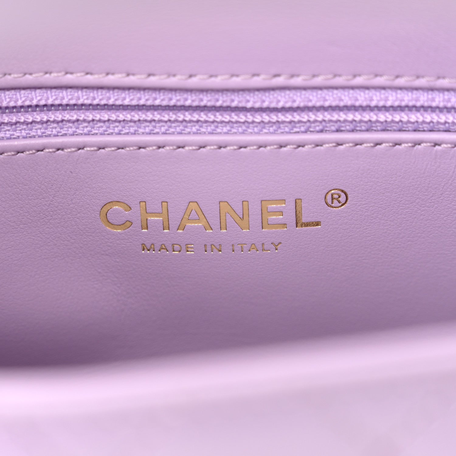 Chanel Shiny Aged Calfskin Quilted Nano Kelly Shopper Lilac 6 of 10