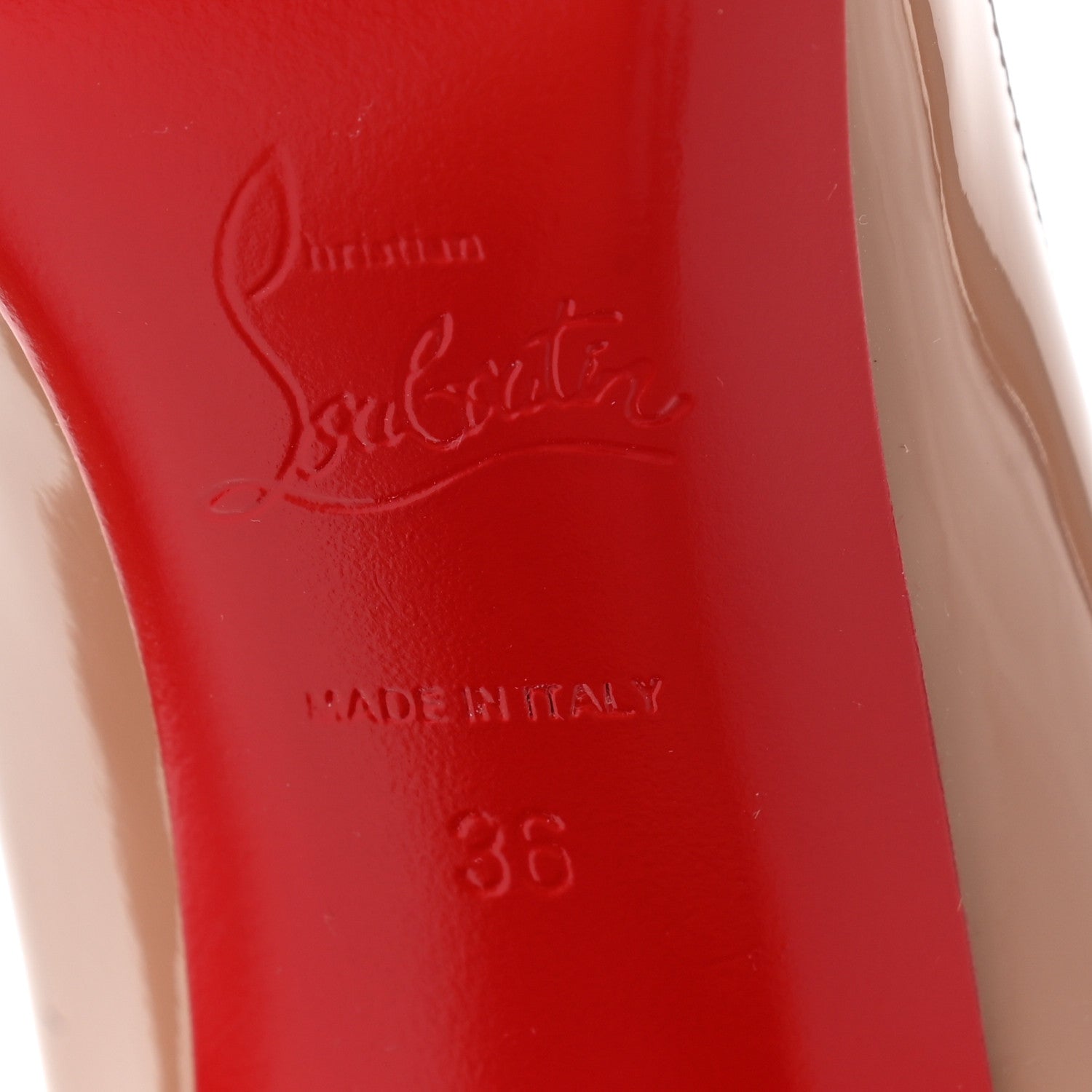 Christian Louboutin Patent Cadrilla 70 Pumps 36 Nude 6 of 8