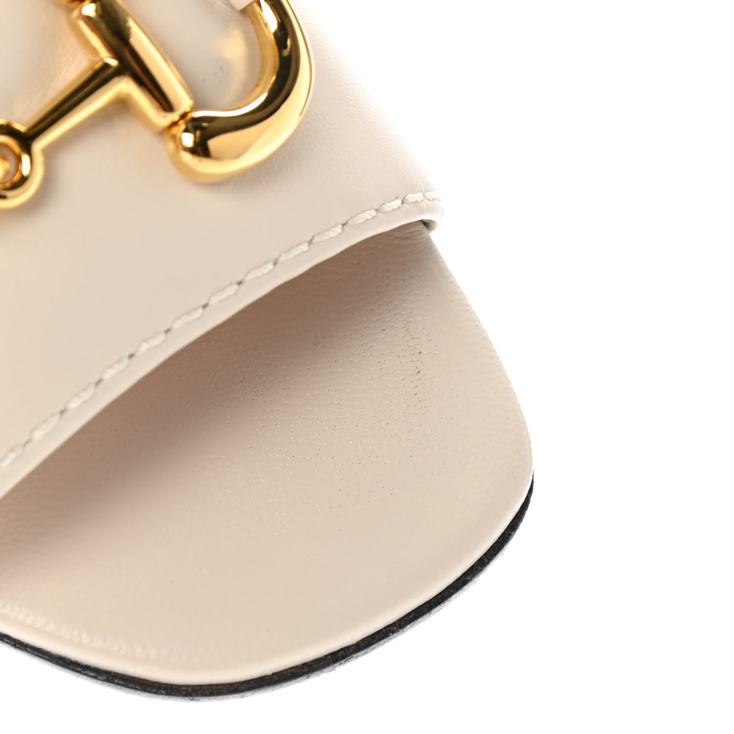 Nappa Charlotte Horsebit Block Heel 45mm Sandals 40 Mystic White