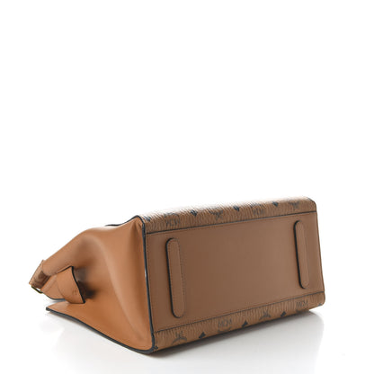 MCM Visetos Small Essential Tote Cognac 4 of 9